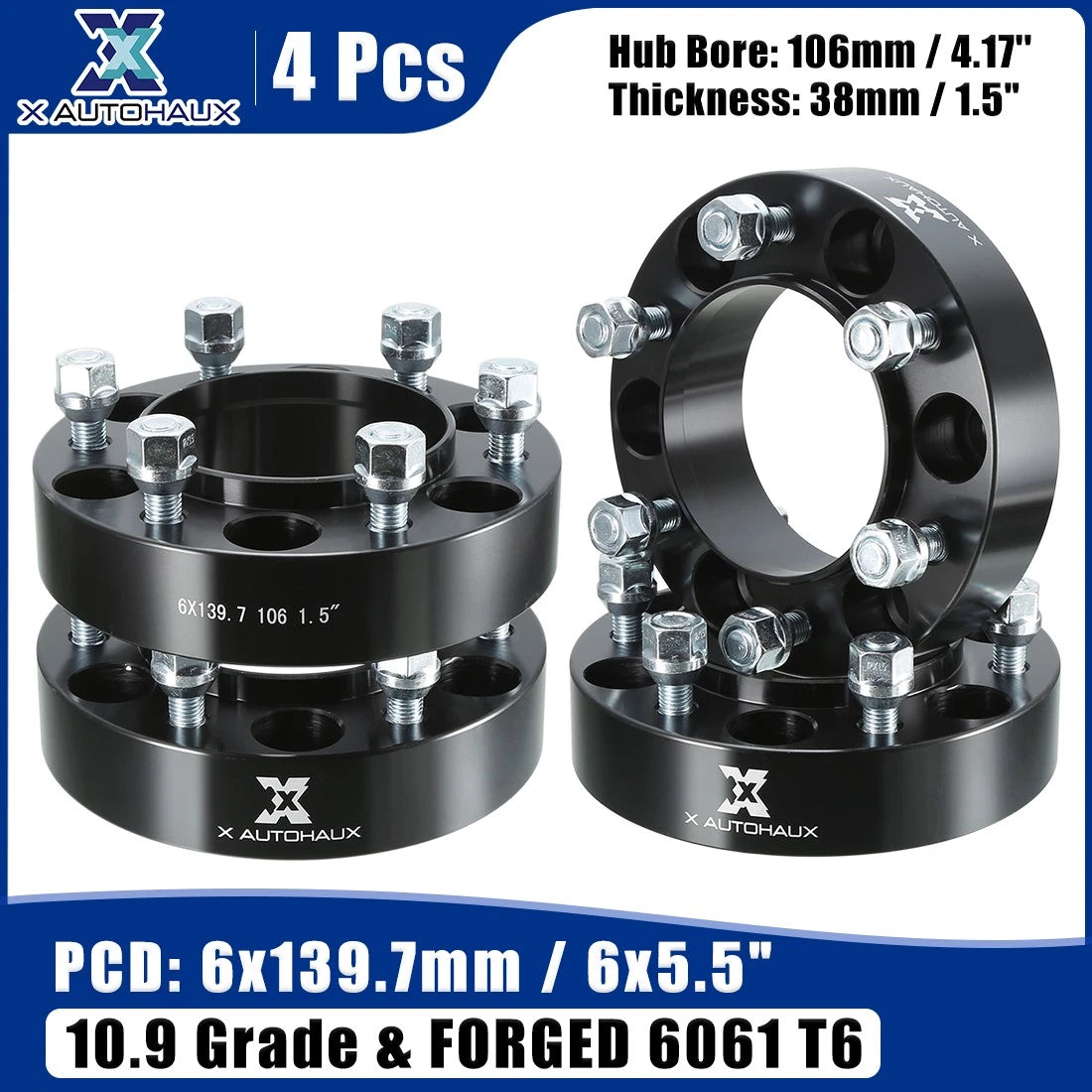 Wheel Spacer Adapter 4PCS 6x5.5 1.5 in Thickness for Toyota Lexus (2005–2018)