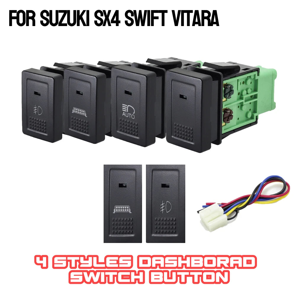 Dashboard Control Blank Switch Button Light for Suzuki SX4 Swift Vitara (2006–2020)