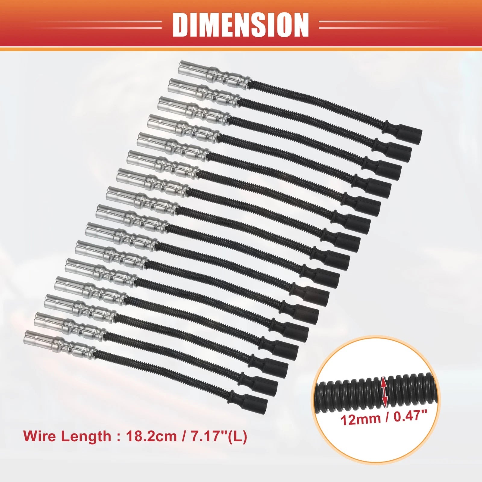 16pcs Spark Plug Wire Ignition Coil Cable Replacement for Mercedes C CLK (2000–2010)