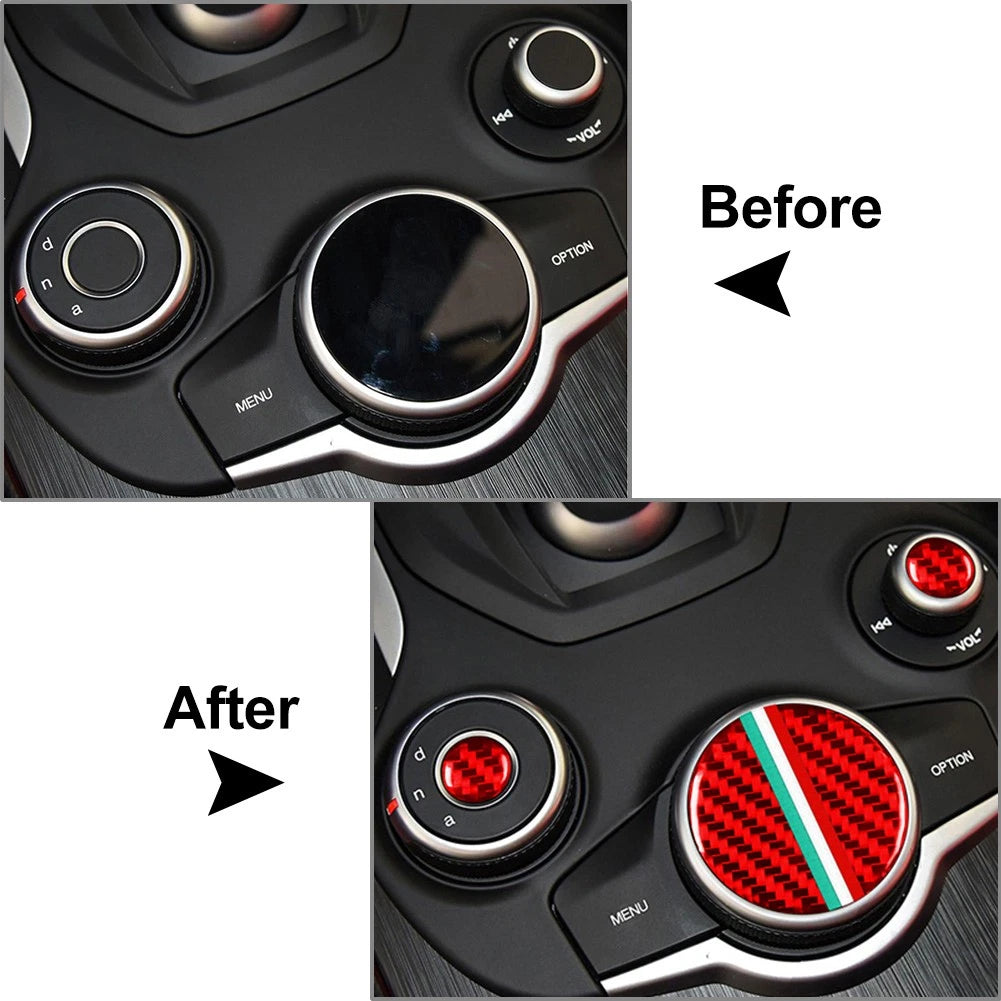 Center Console Switch Button Cover Trim for Alfa Romeo Giulia (2017–2019)