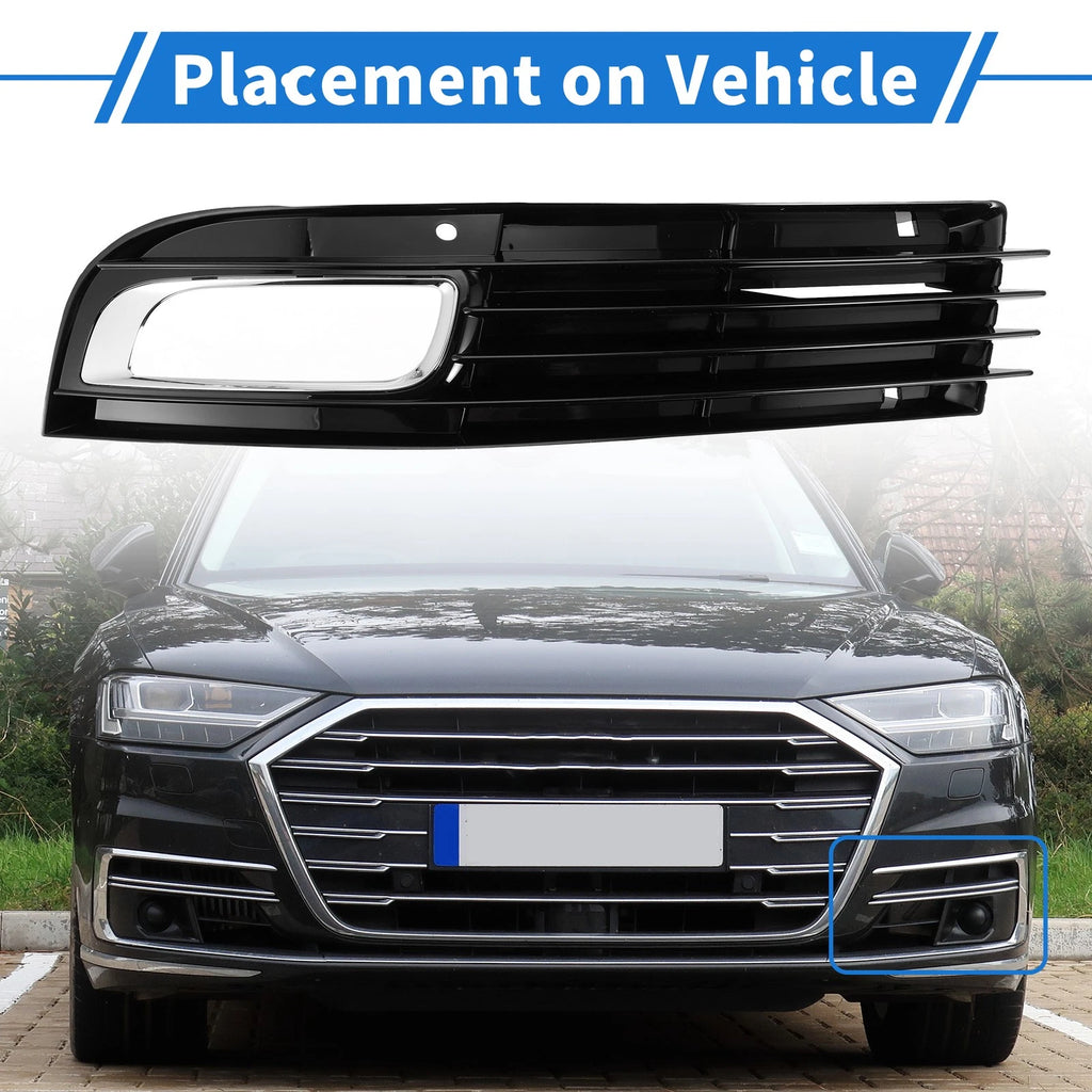 Front Left Fog Light Grill Replacement for Audi A8 D3 (2008–2010)