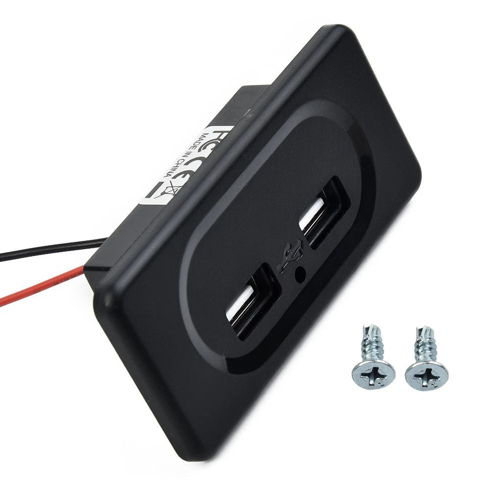 Dual USB Charger Socket for Car/Boat/Motorhome/Caravan (12V)