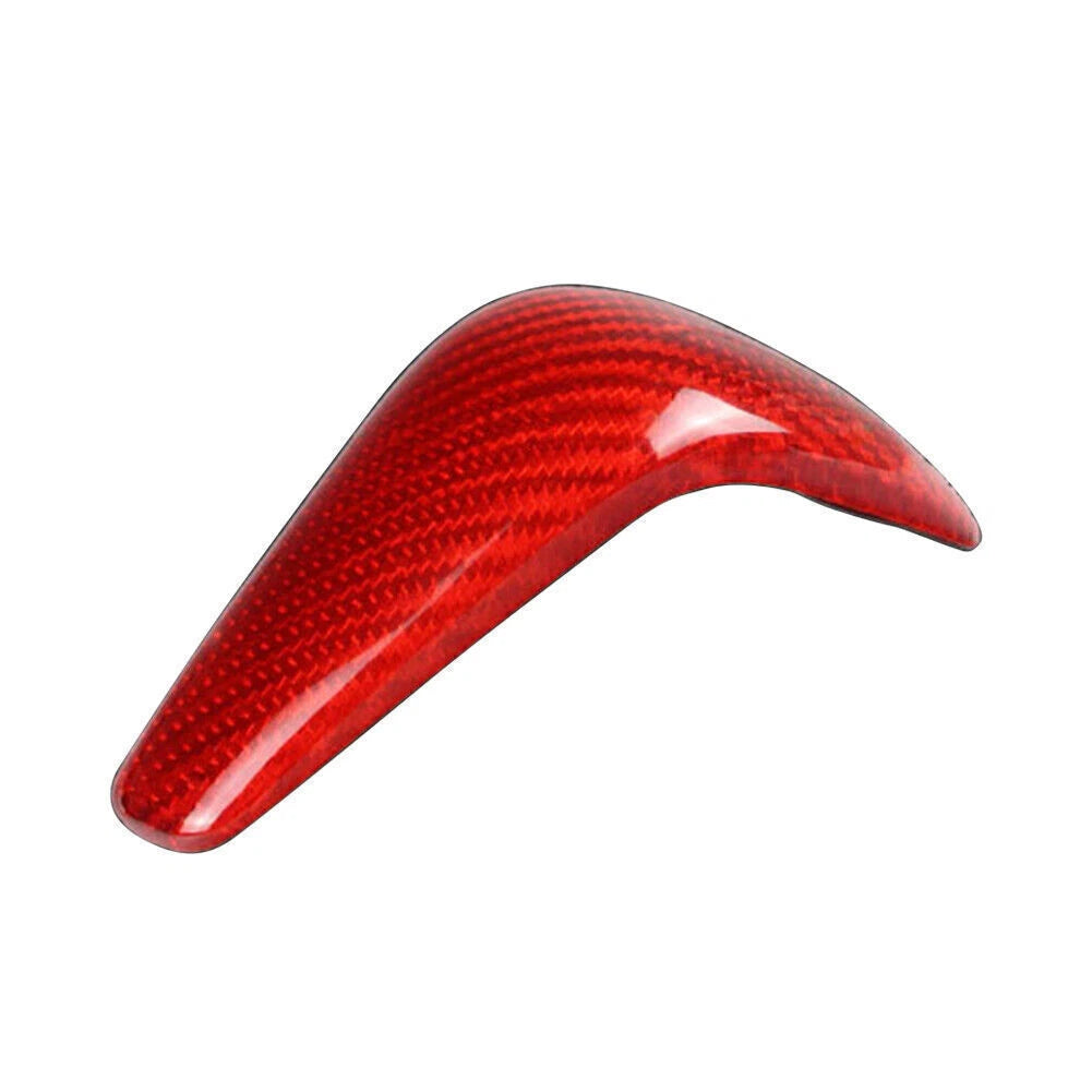 Carbon Fiber Red Gear Shift Knob Cover Trim for Audi A6 A7 (2015–2018)