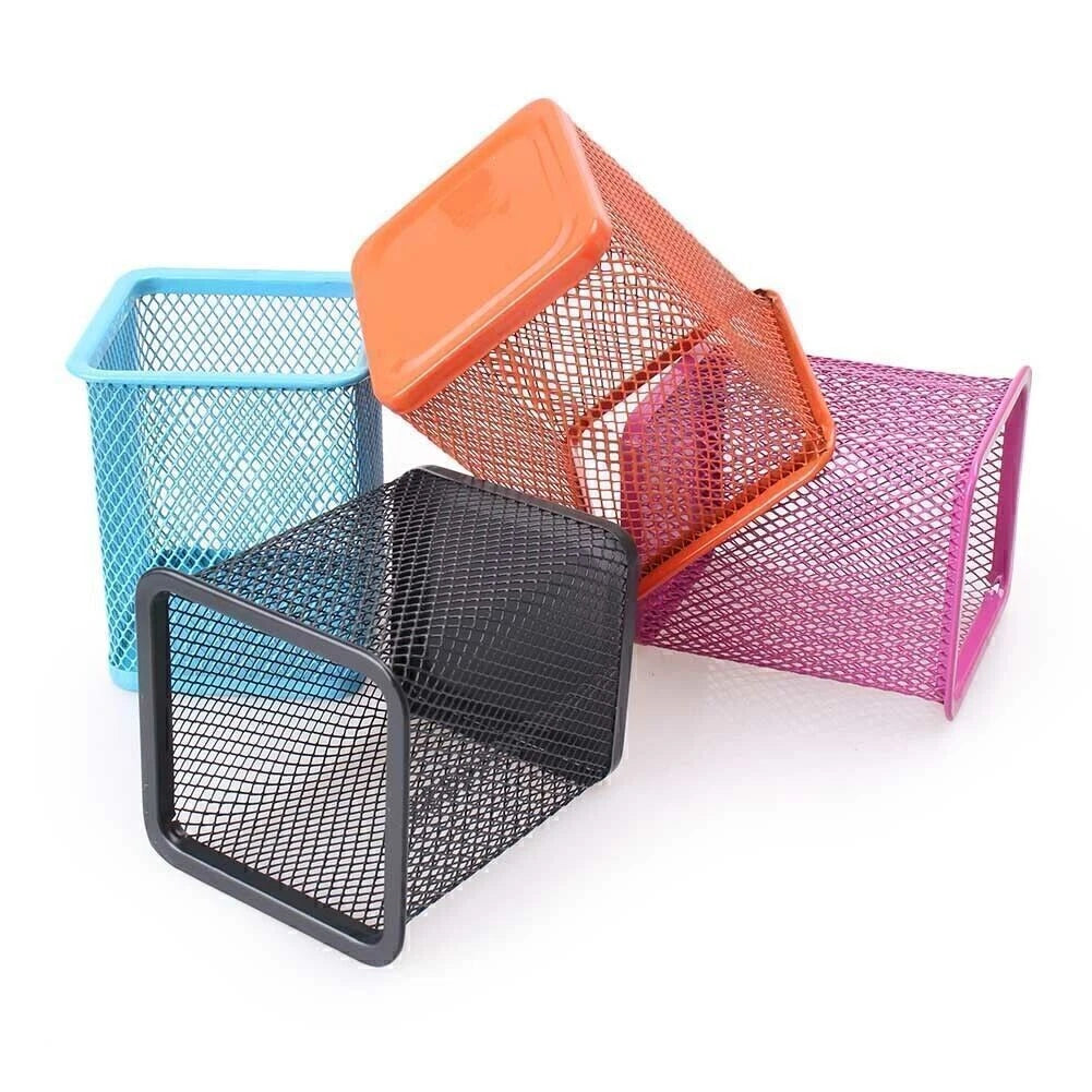 Set of 4 Mesh Organizer Containers for Office Desk