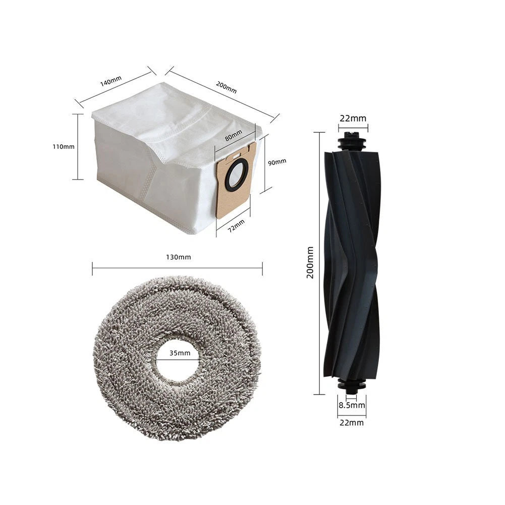 Tool-free Replacement Dust Bag Kit for Robot Vacuum (3.3 Liters)