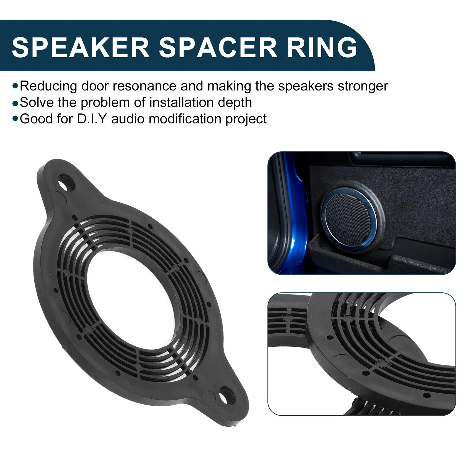 2X Speaker Spacer Ring Adapter for Toyota (ABS)