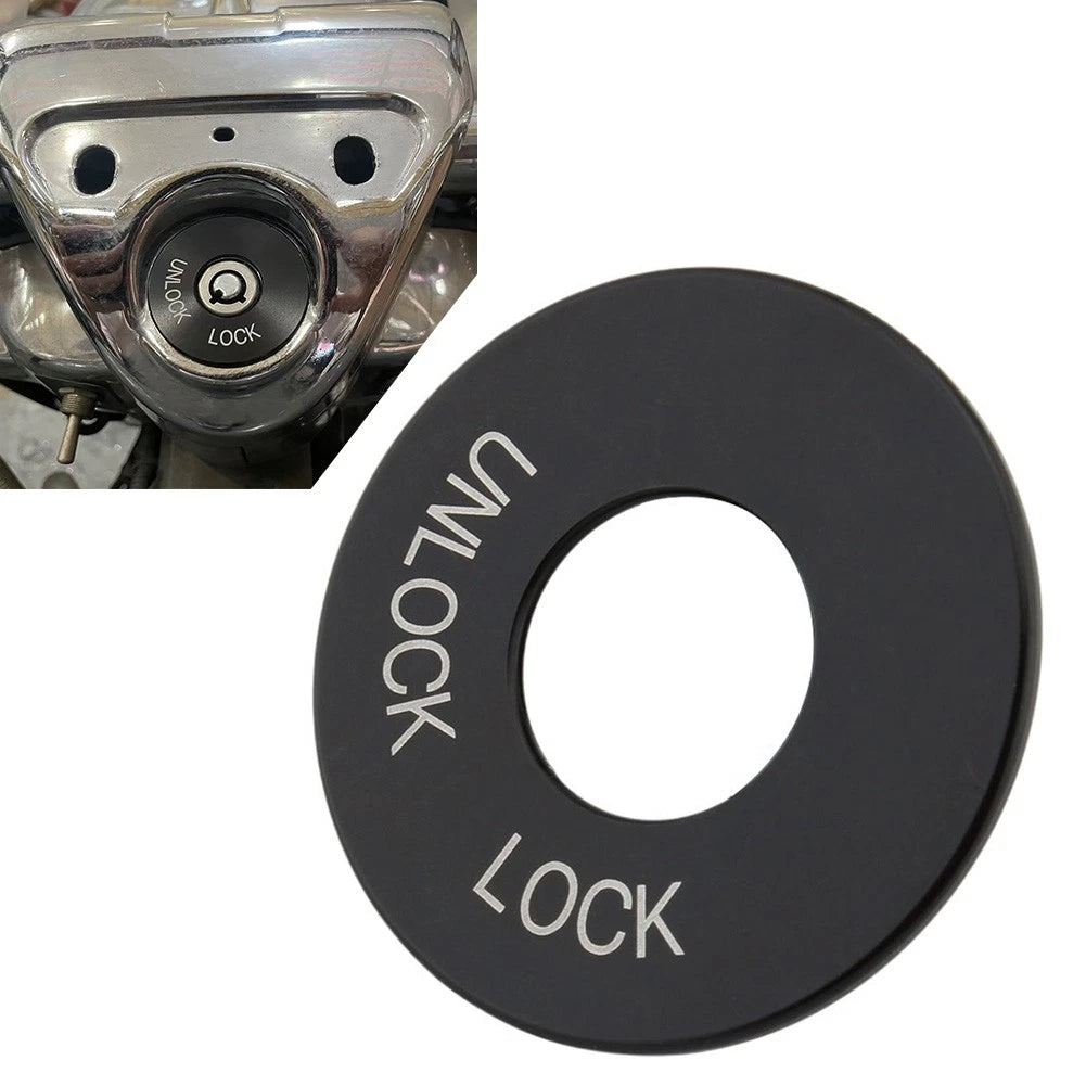 Ignition Fork Lock Trim Insert for Harley Road King FLHR (1994–2024) Black