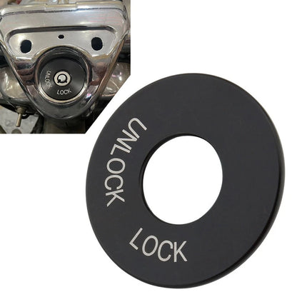 Ignition Fork Lock Trim Insert for Harley Road King FLHR (1994–2024) Black