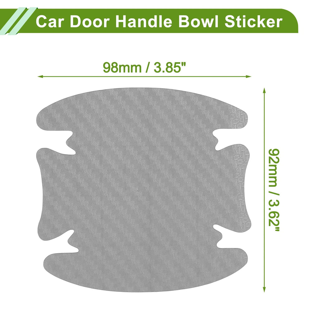 Car Door Handle Bowl Sticker for (92x98mm, Silver Tone)