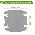 Car Door Handle Bowl Sticker for (92x98mm, Silver Tone)