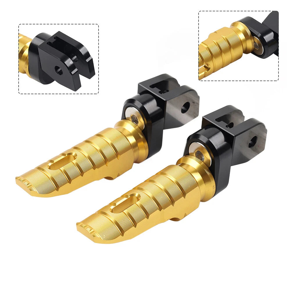 Gold Front Footrests Foot Pegs for Ducati Monster 1100 (2009–2013), 821, 1200 (2014–2020)