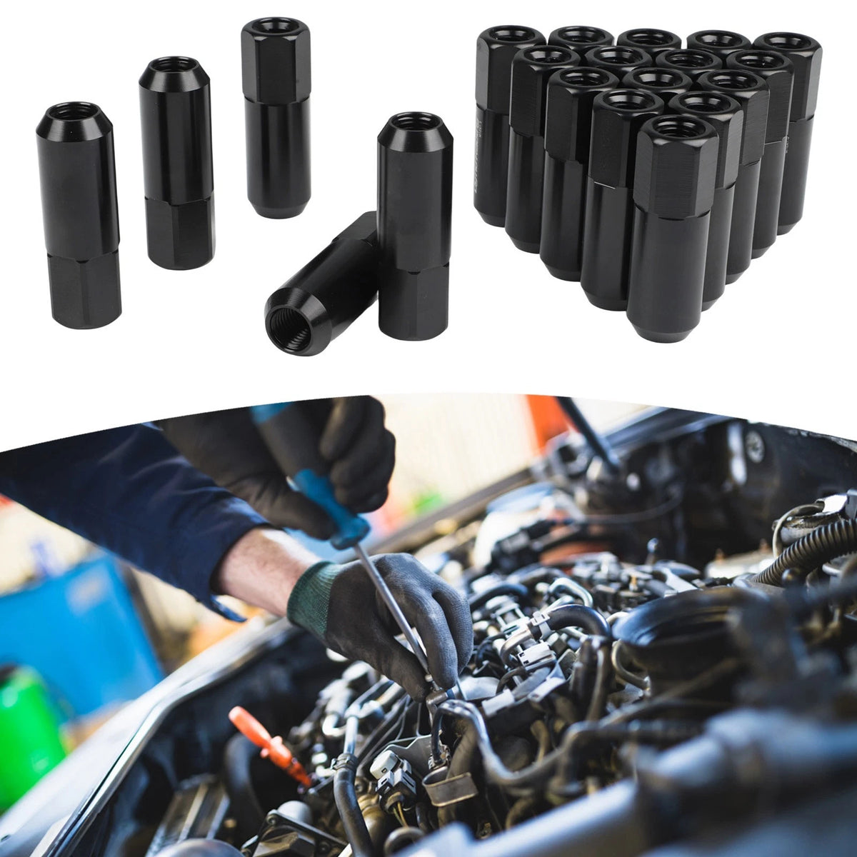 Set of 4 High Efficiency 60mm Wheel Nuts M12x1.5 for Secure Installation