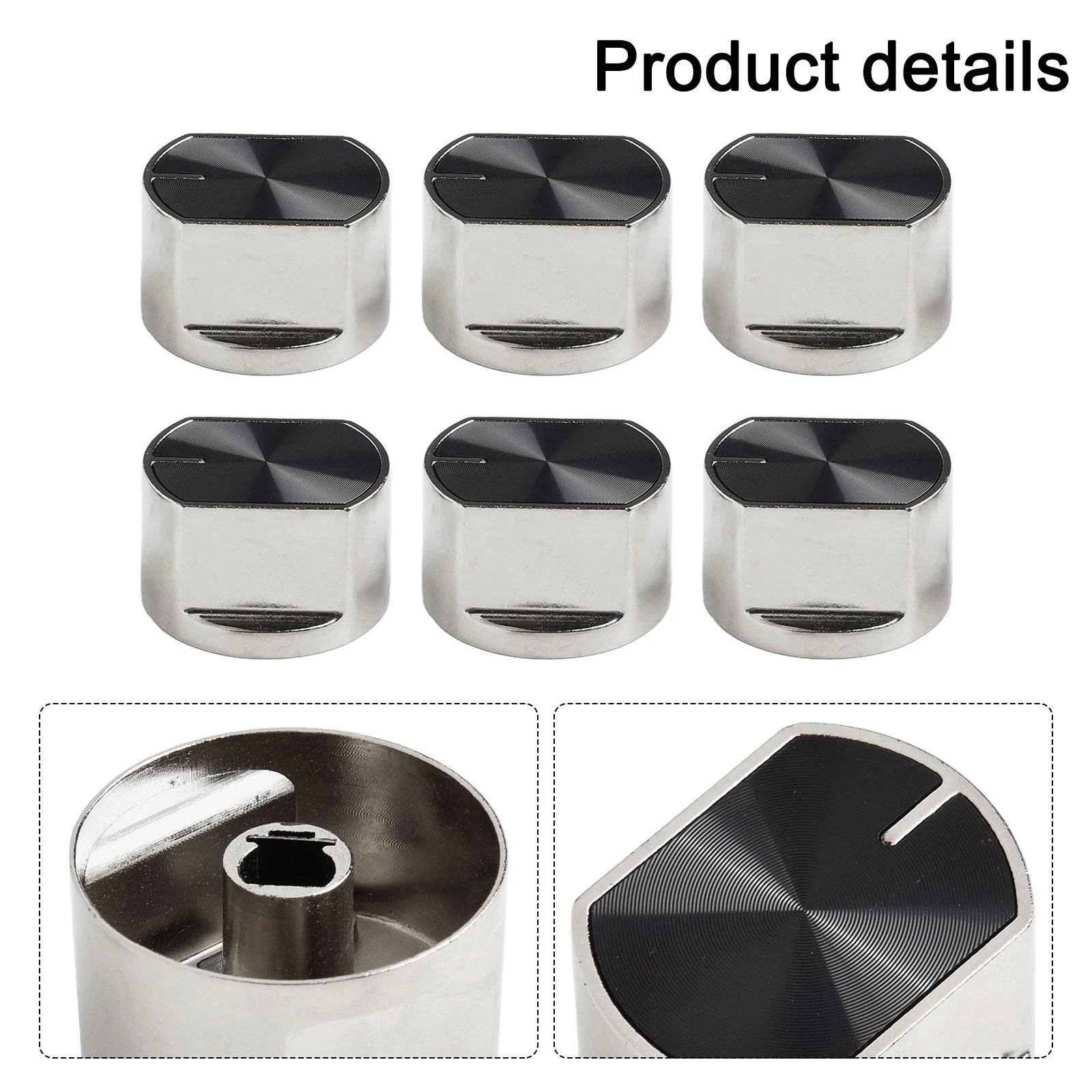 Metal Cooker Control Knobs for Kitchen (Universal Fit)