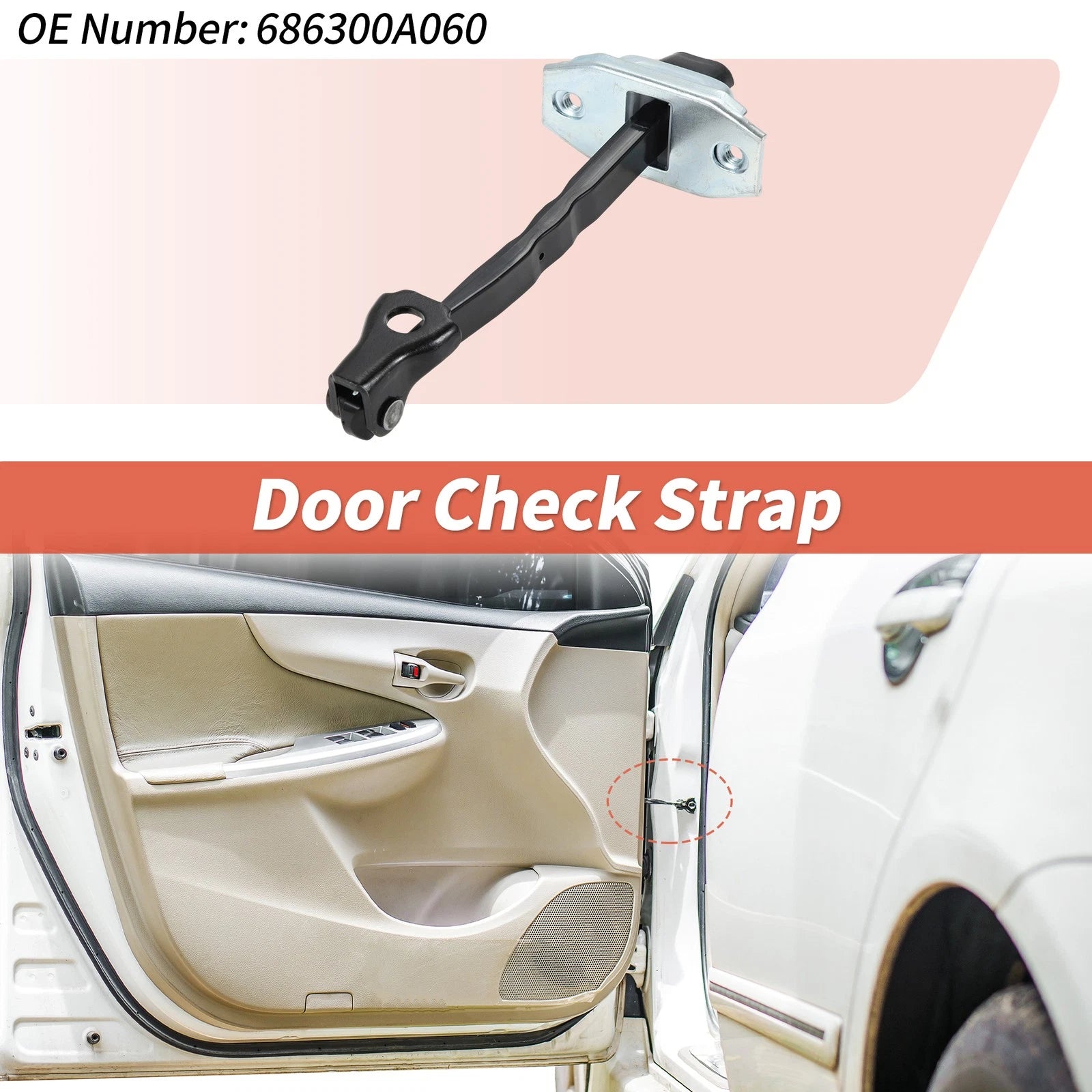 Rear Door Check Strap Replacement for Toyota Corolla Cross (2020–2025)