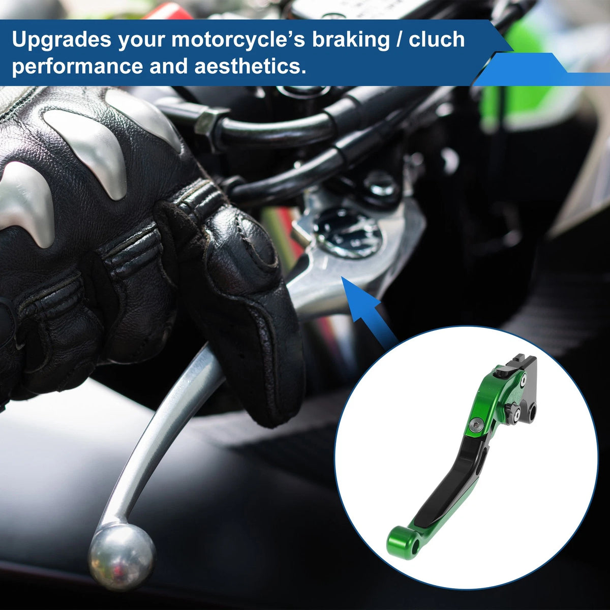 Adjustable Brake Clutch Levers for Honda CBR600RR (2007–2016) Green Black
