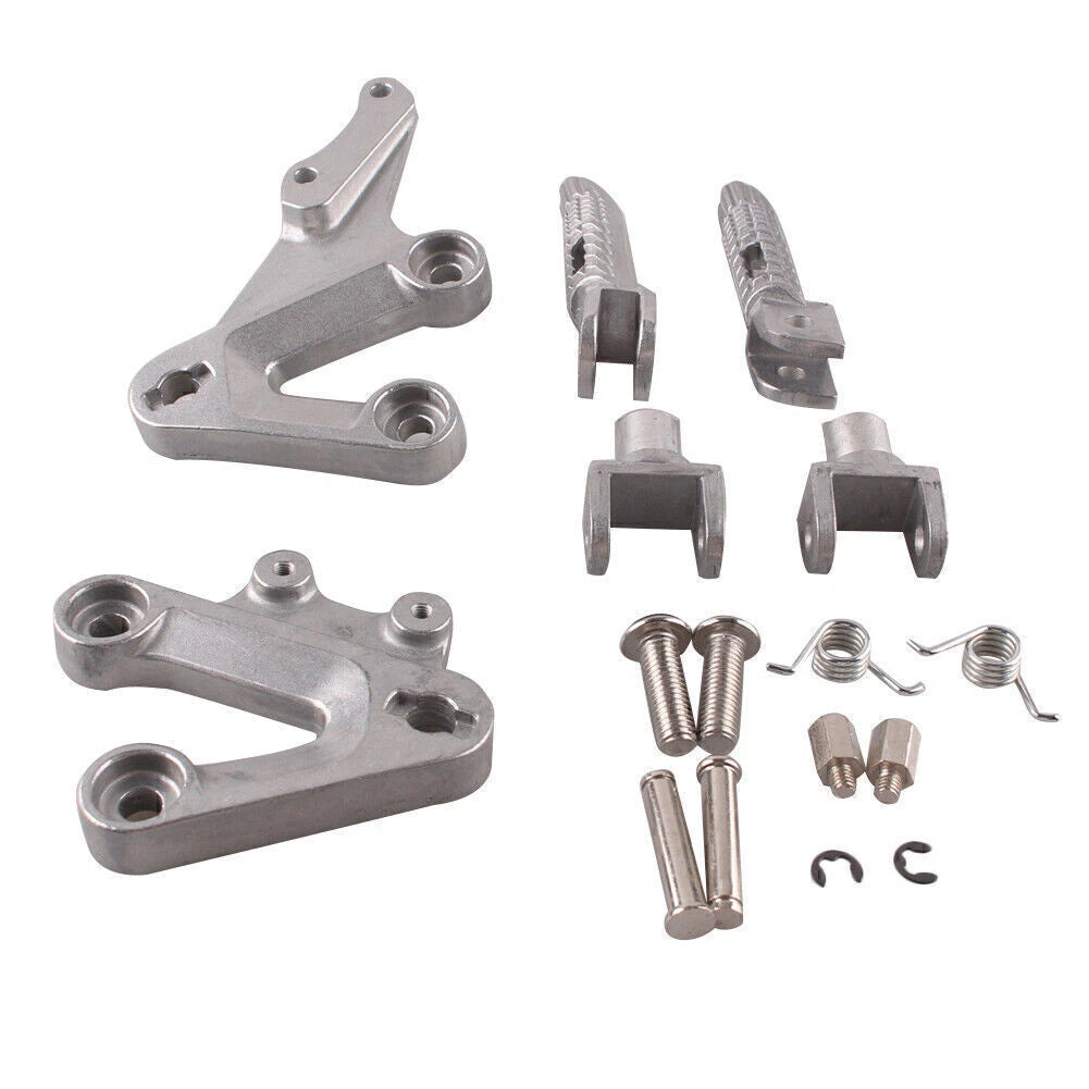 Front Driver Footpeg Rest Pedal Brackets Set CNC Fit Suzuki GSXR1000 2003 2004