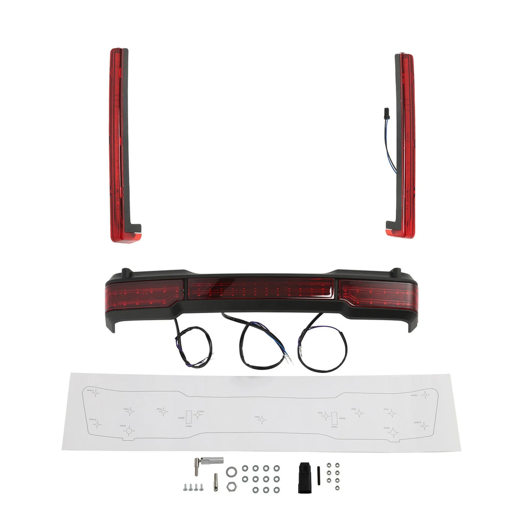 LED Brake Tail Light Accent Side Marker for Harley King Trunk (1997–2008)