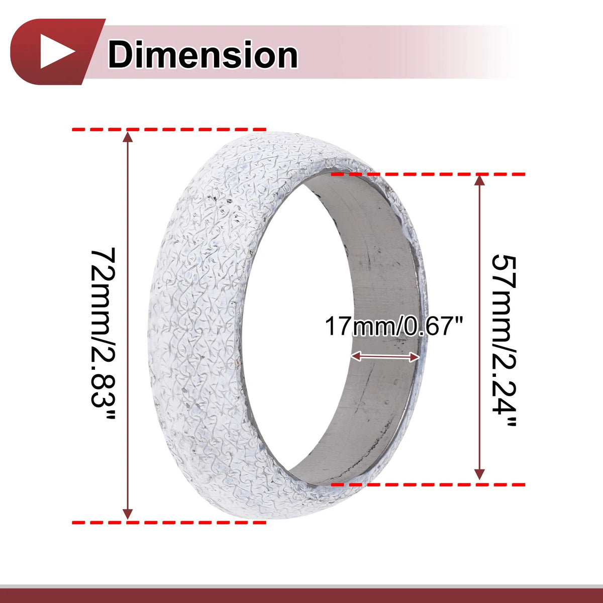 Exhaust Manifold Gasket for - 57mm Donut Ring Graphite