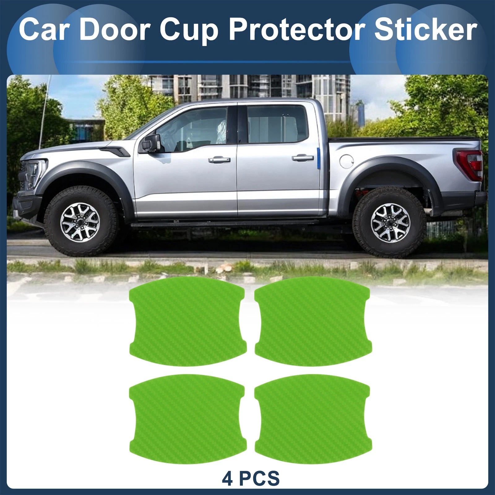 3D Car Door Handle Scratch Protector for Universal Vehicles (68x85mm)