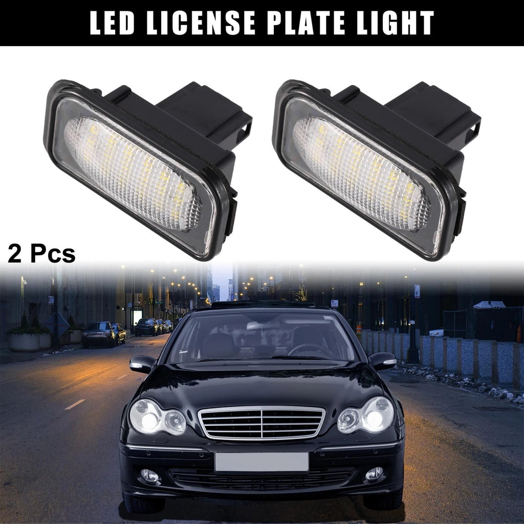 2 pcs LED License Plate Light White Light for Mercedes-Benz C Class (2005–2014)