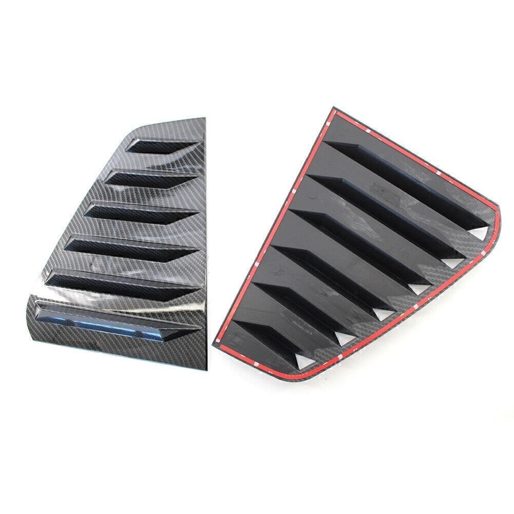 2X Rear Triangular Window Louvers for Volkswagen Golf 7 (2013–2020) Carbon Fiber Style