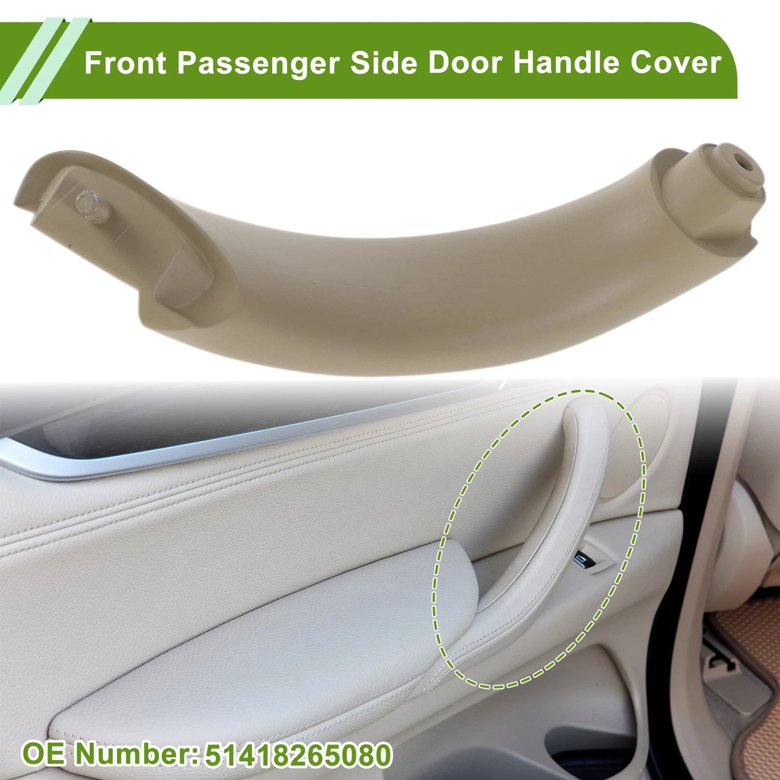 Door Panel Handle Pull Trim Cover Replacement for BMW X5 (2000–2006)