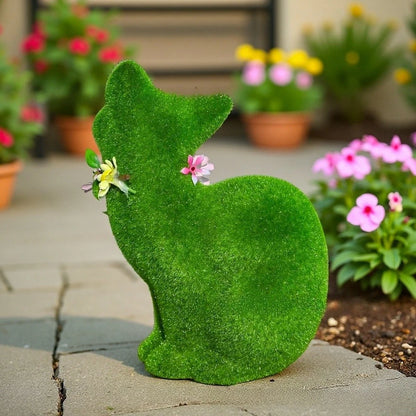 Resin Easter Cat Figurine for Home Living Room Shelves