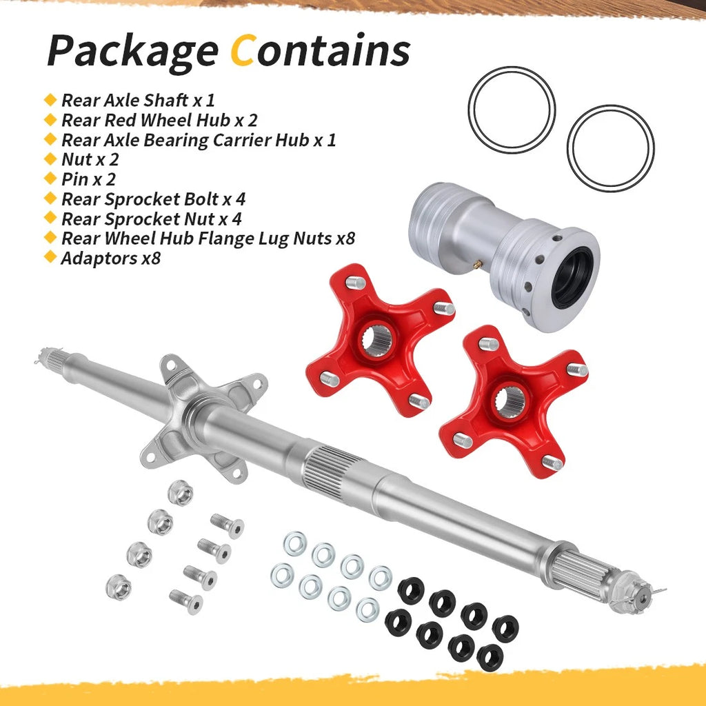 Rear Axle Shaft & Wheel Hub Bearing Carrier for Honda TRX400EX (2000–2009)