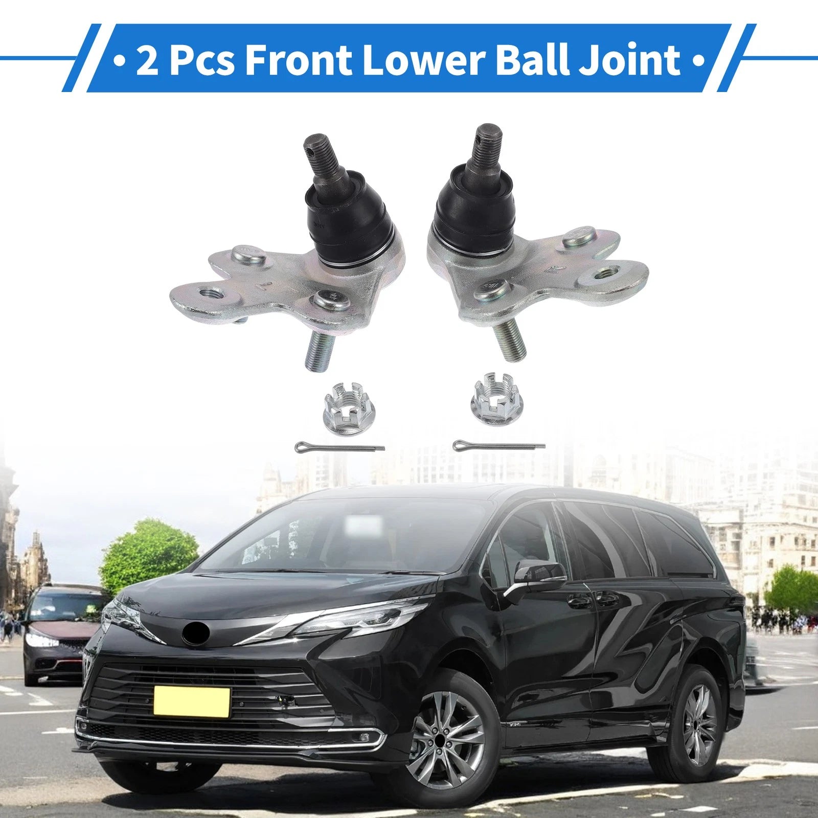 2 Pcs Front Lower Ball Joints Replacement for Toyota Sienna (2011–2020)