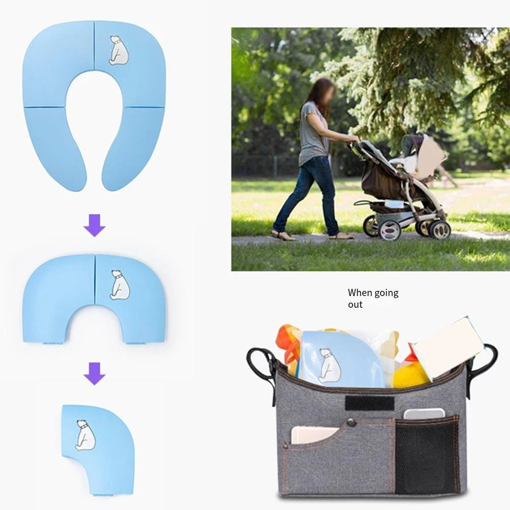 Foldable Toddler Toilet Seat Travel Potty with Suction Cups