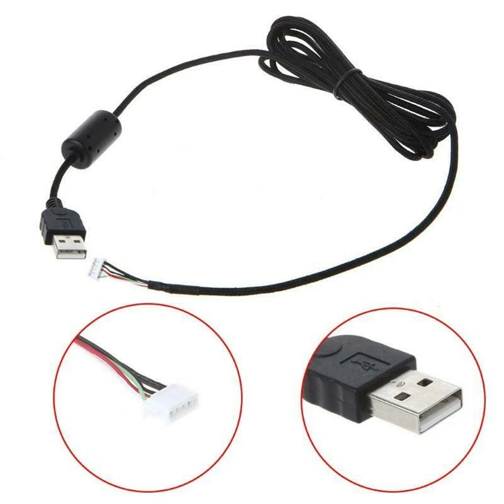 2X USB Nylon Braided Cable for Logitech G500 G500S (2010–2015)