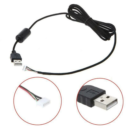 2X USB Nylon Braided Cable for Logitech G500 G500S (2010–2015)
