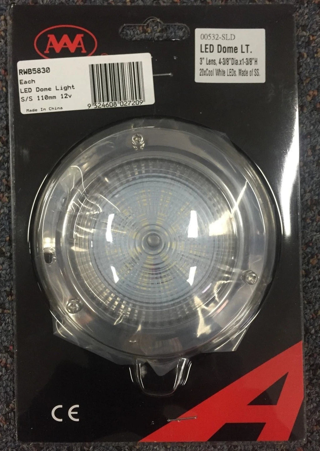 12V LED Dome Light for Marine Caravan Ceiling Lamp (110mm)