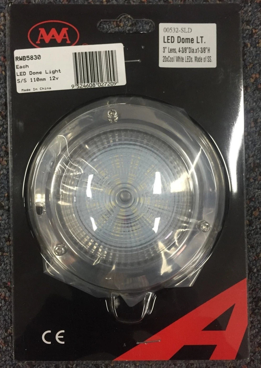 12V LED Dome Light for Marine Caravan Ceiling Lamp (110mm)
