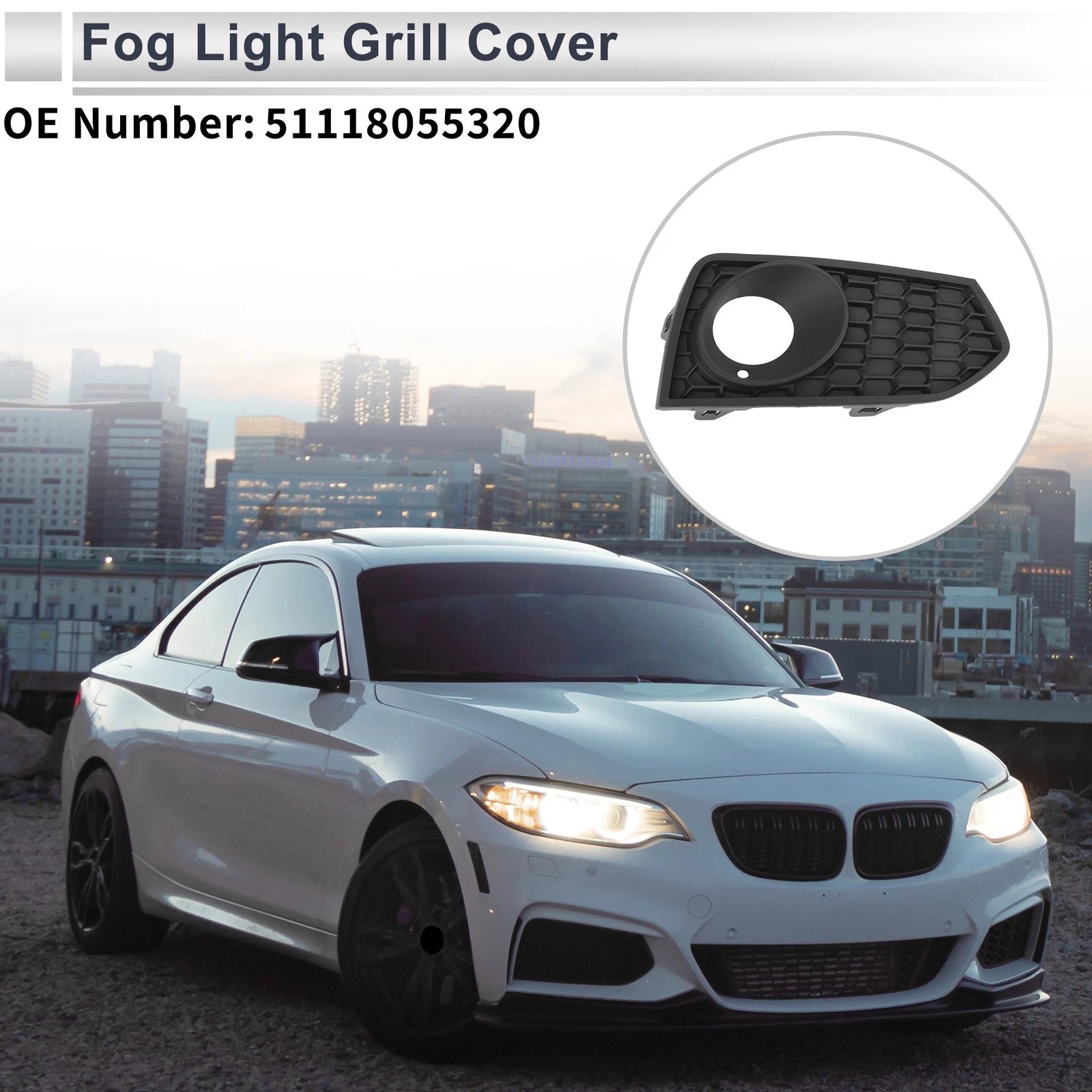 Right Front Fog Light Grill Replacement for BMW 2 Series F22 (2012–2017)
