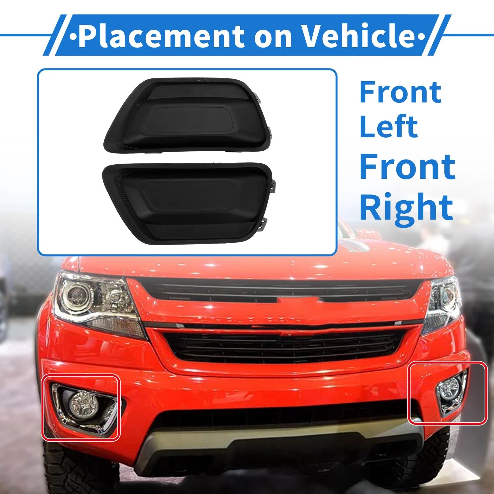 Front Left Fog Light Grille Replacement for Chevrolet Colorado (2017–2020)