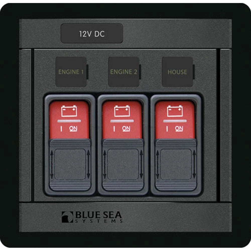 Remote Control Panel with 3 Contura Switches for Blue Sea 1148