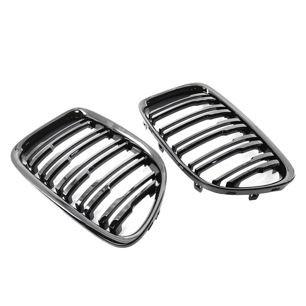 Glossy Black Front Bumper Kidney Grille for BMW X1 E84 (2009–2015)