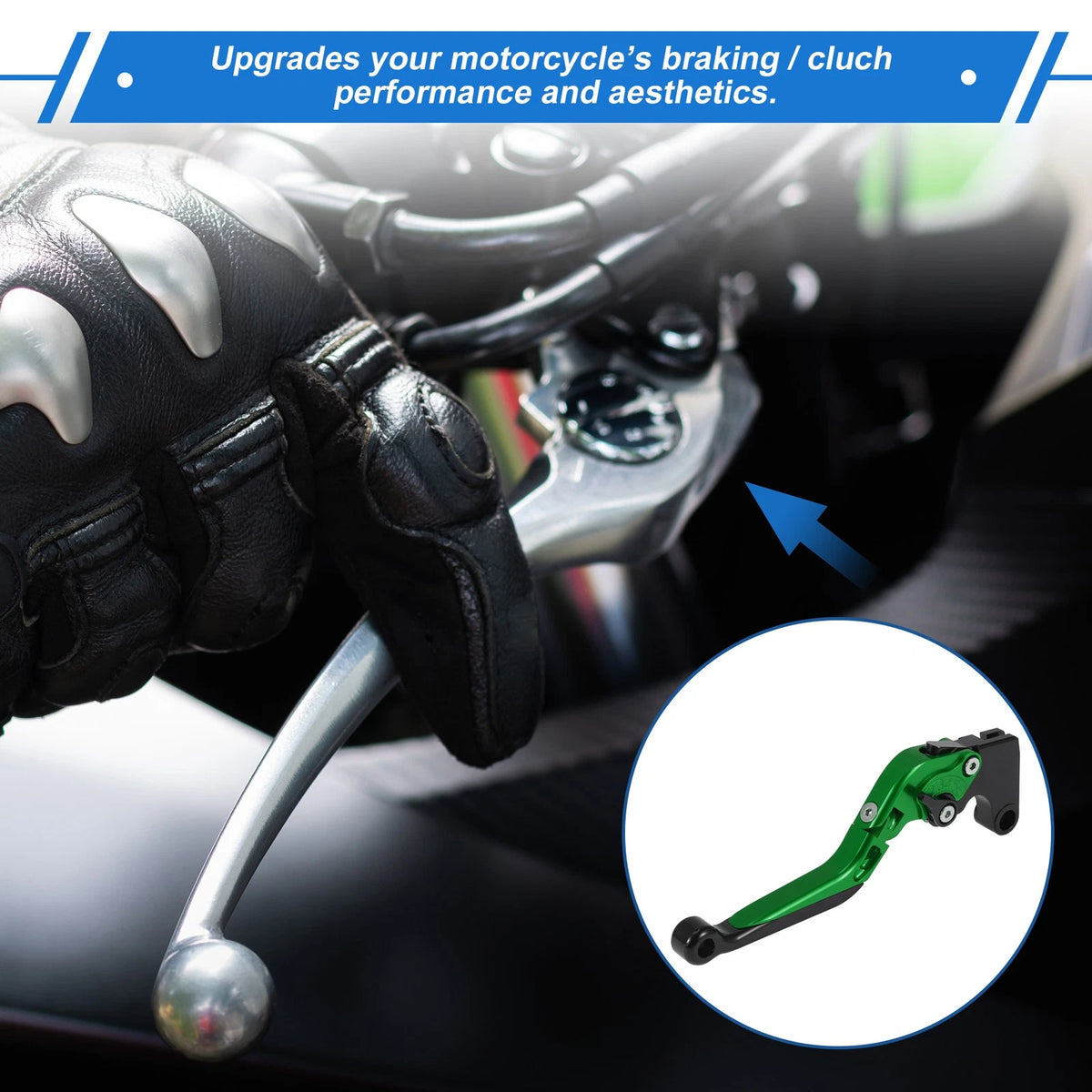 Adjustable Brake Clutch Levers for Yamaha YZF R1 (2002–2003) Green Black