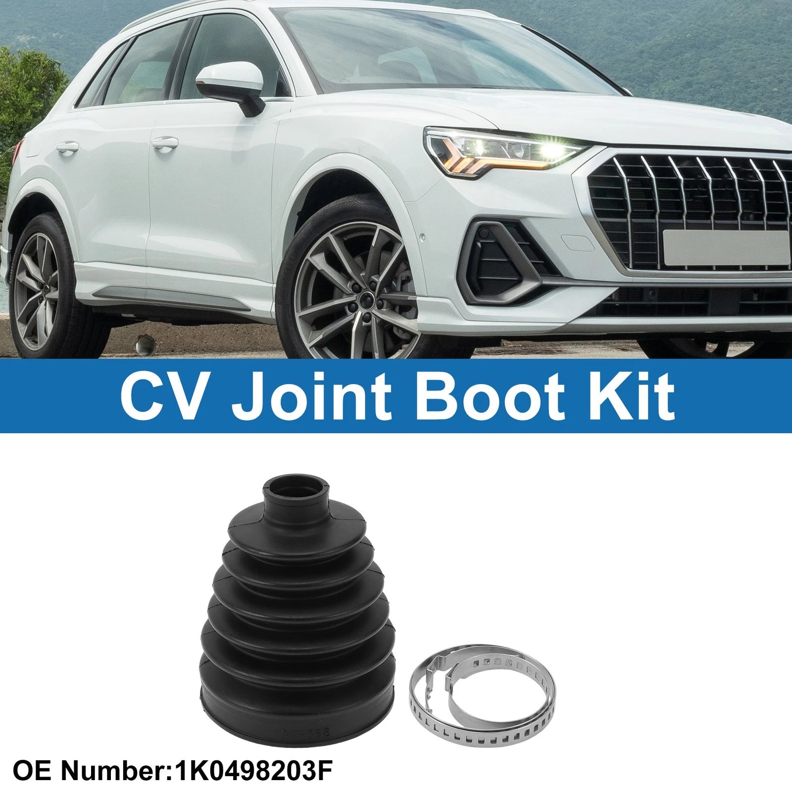 Outer CV Joint Boot Kit with Clamps for Audi Q3 (2015–2018)