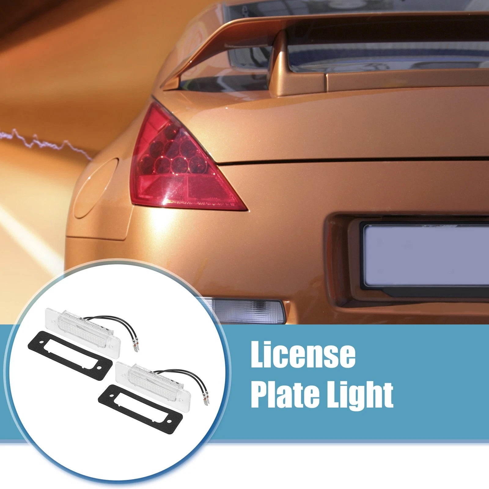 LED License Plate Light Pair White for BMW 325i (1987–1992)