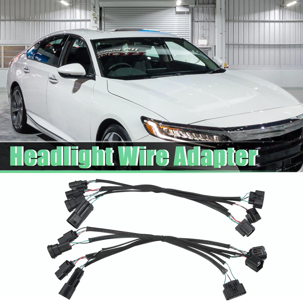 Headlight Adapter Wire Set for Honda Accord 2016–2017 Sedan Halogen LED