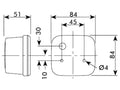 Front Indicator Side Light Assembly for John Deere 30 40 50 Series Tractors