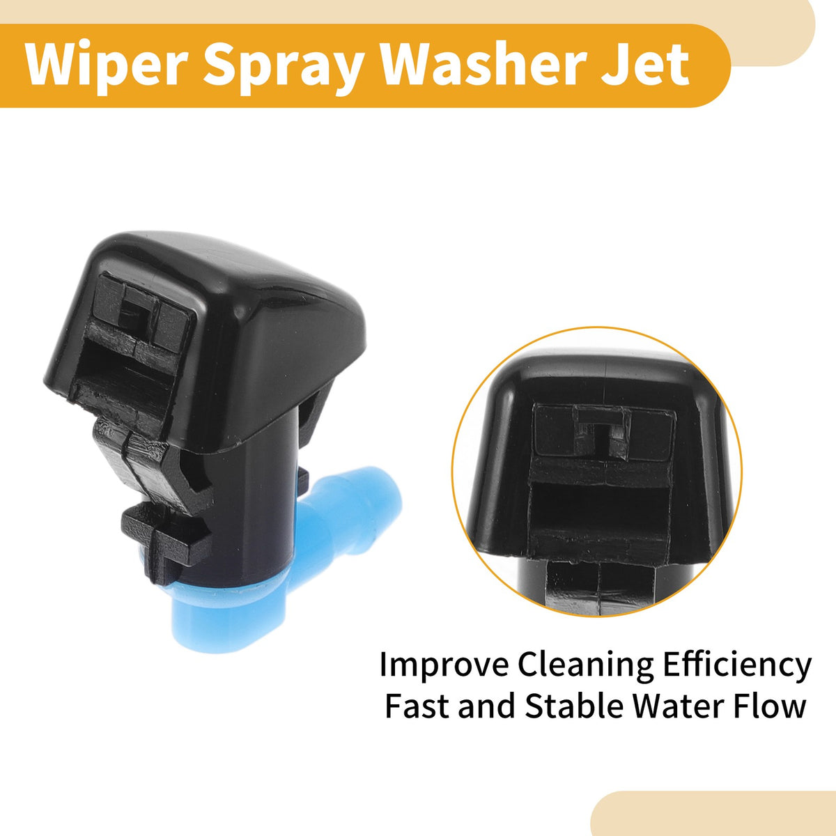 Windshield Washer Nozzle Kit with Fluid Hose for Chevrolet Malibu (2012–2015)