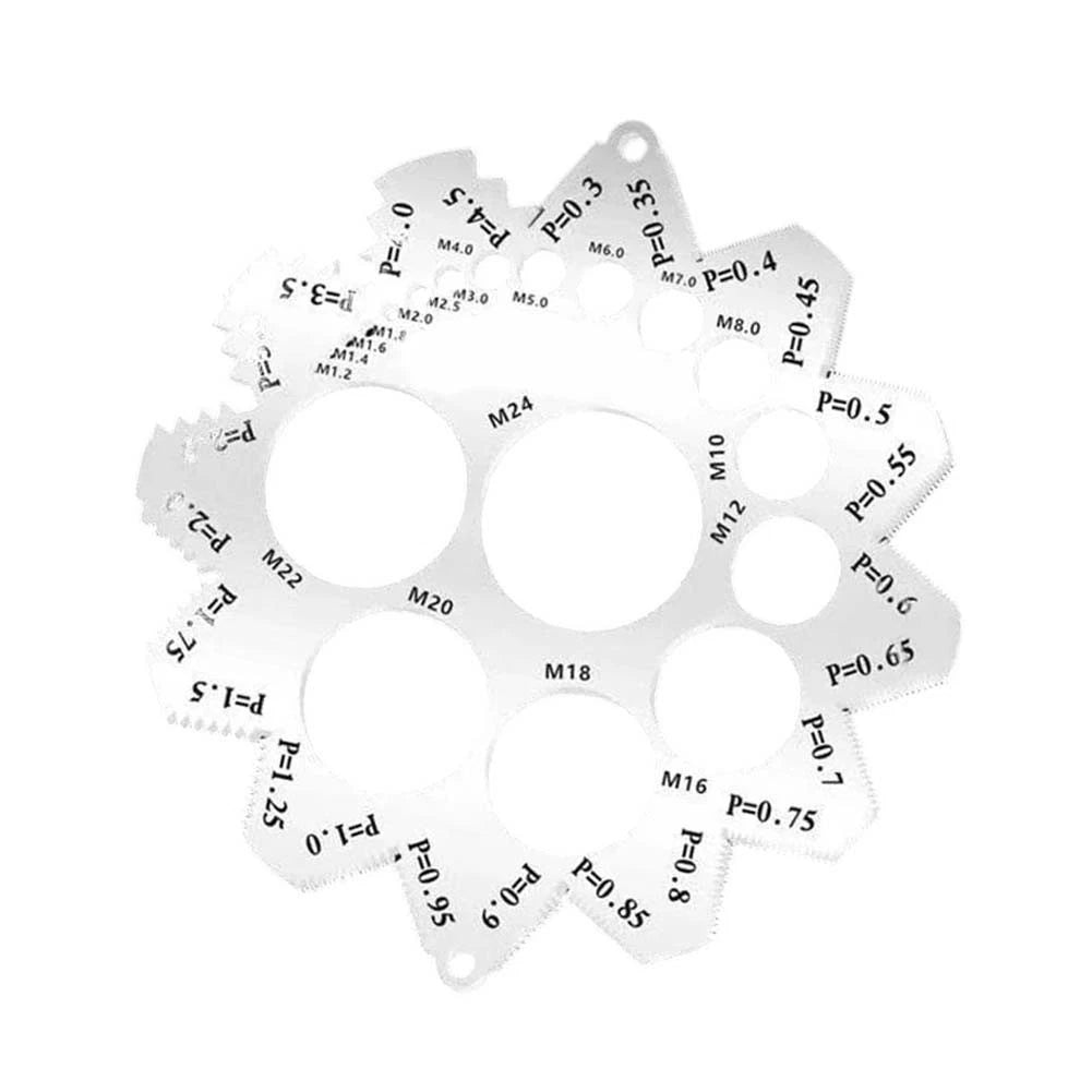 Serrated Thread Gauge for Screw Pitch and Diameter Verification