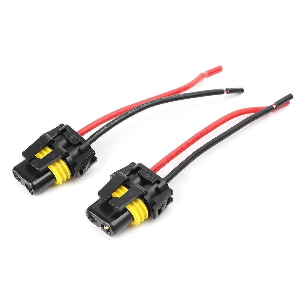 2X 9005 9006 H10 Adapter Wiring Harness Socket for Headlight Fog Light