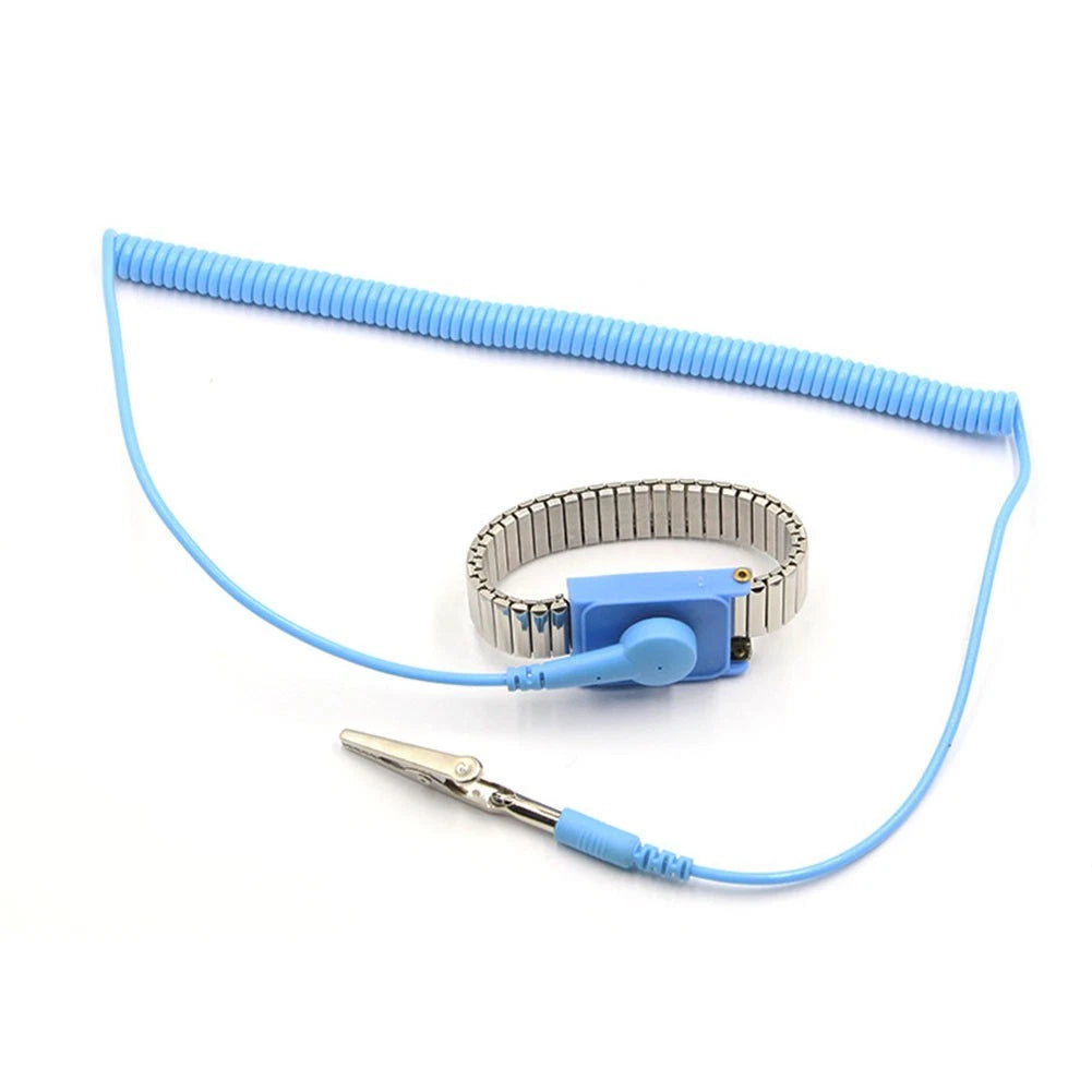 ESD Safe Metal Corded Wrist Strap with 2.5 Meter Cable & Crocodile Clip