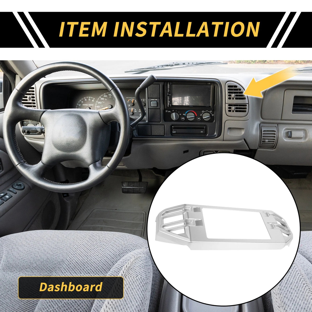 Dashboard Side Air Vent AC Outlet Cover Trim for Toyota Tundra (2022–2024)
