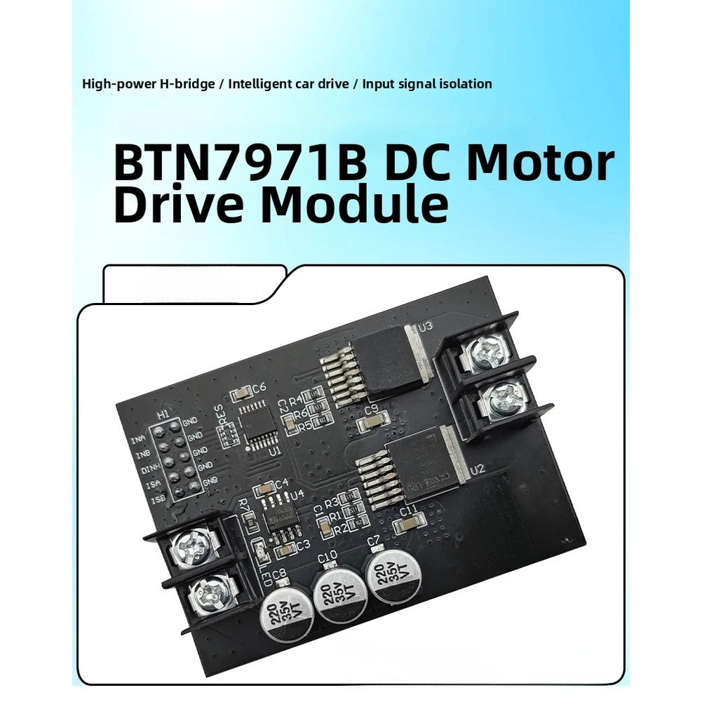 H-Bridge Motor Control Module BTN7971B for DC Motors (6V-28V, 90A Max)