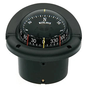 Helmsman Combidial Compass for Ritchie HF-743 (Flush Mount, Black)